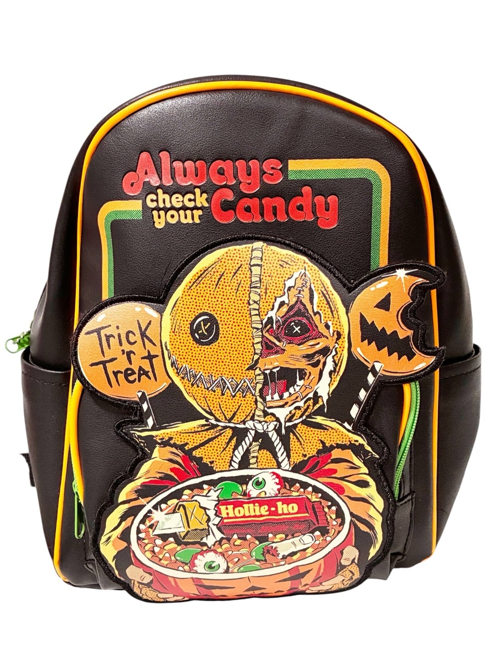 Always Check Your Candy Trick 'r Treat Backpack Steven Rhodes Black Halloween